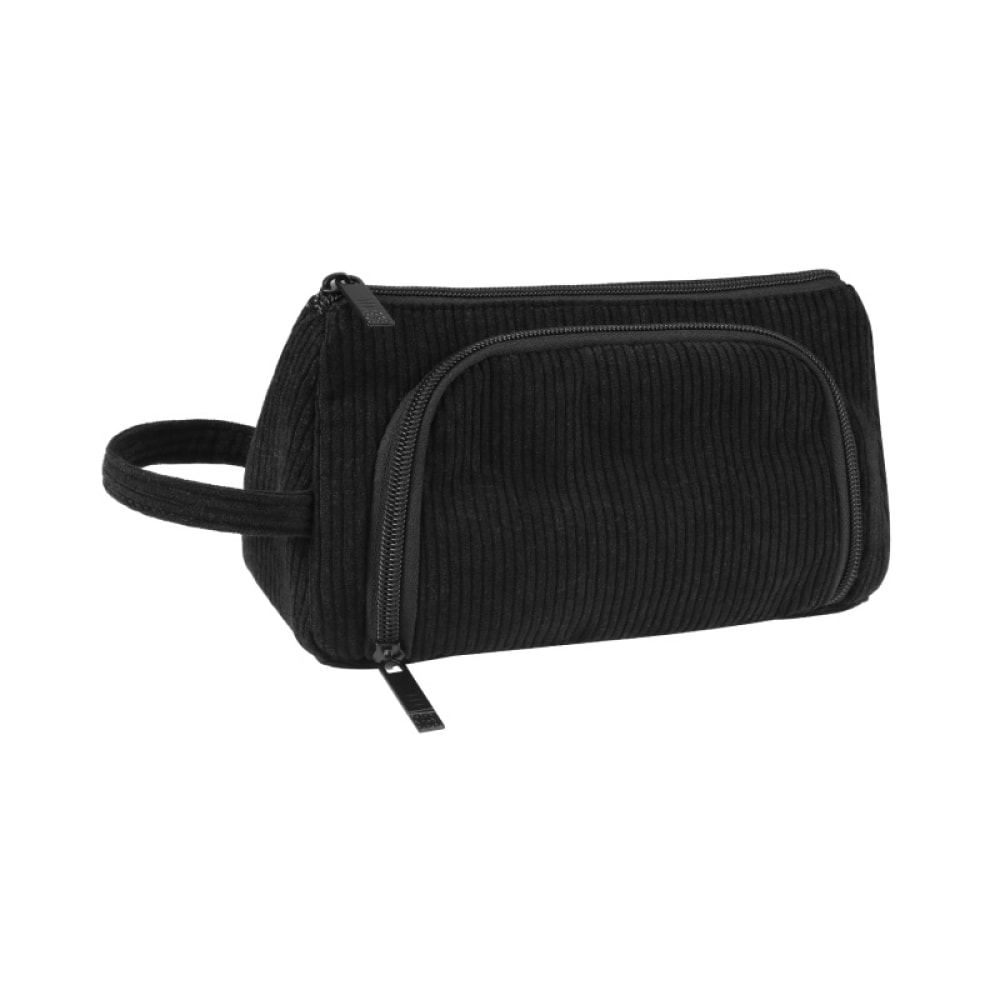 HAWEEL Corduroy Triangular Pen Case Makeup Pouch Travel Cosmetic Organizer Bag