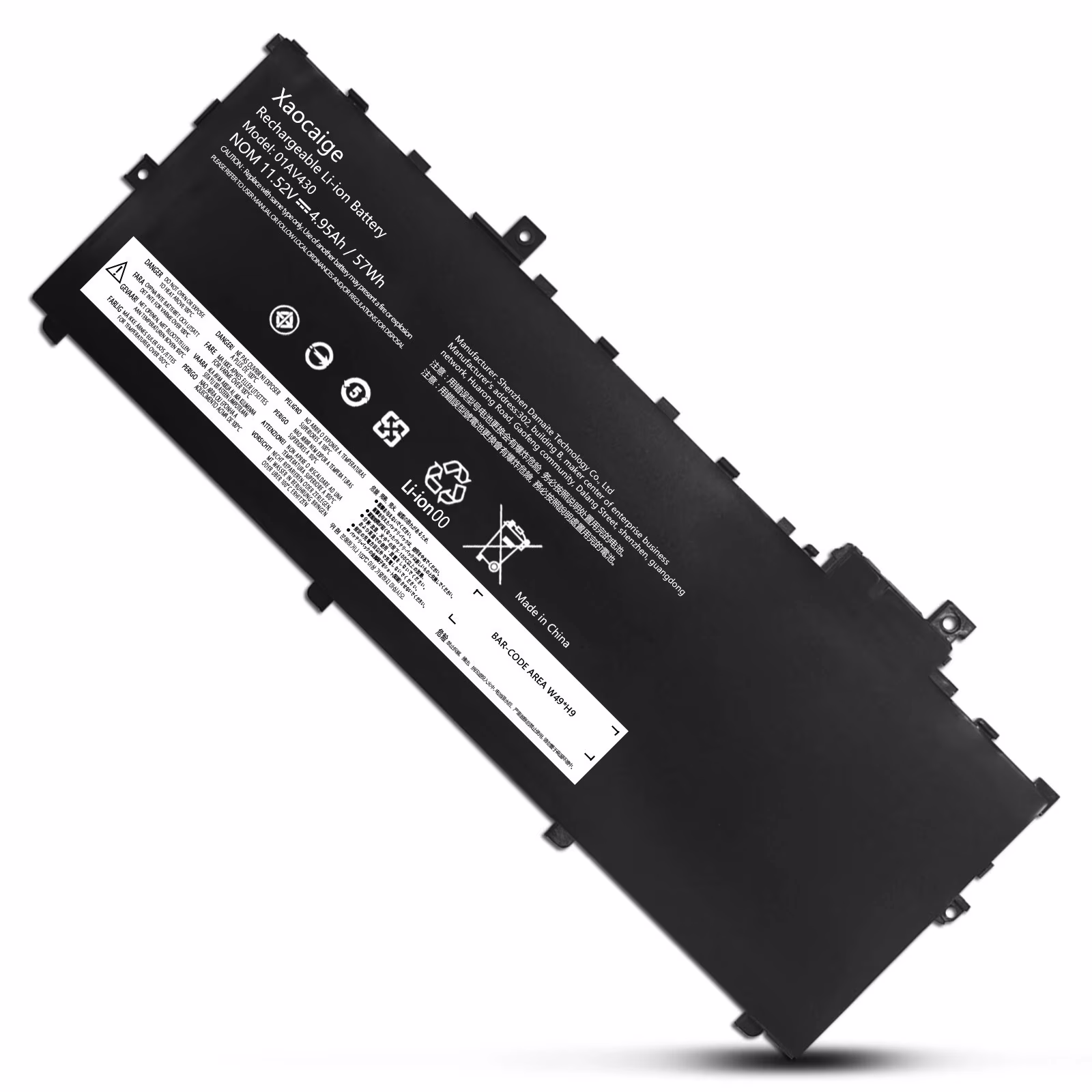 Xaocaige Rechargeable Li-ion Battery 01AV430