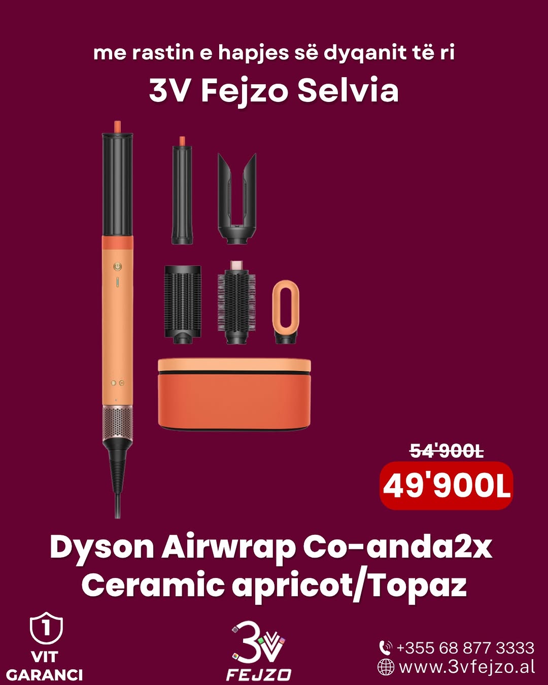 Dyson Airwrap anda2x Co Ceramic Apricot Topaz