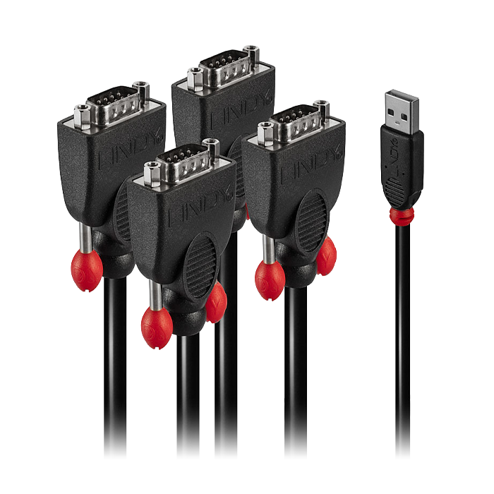 Lindy USB to Serial Converter Lite, 4 Ports
