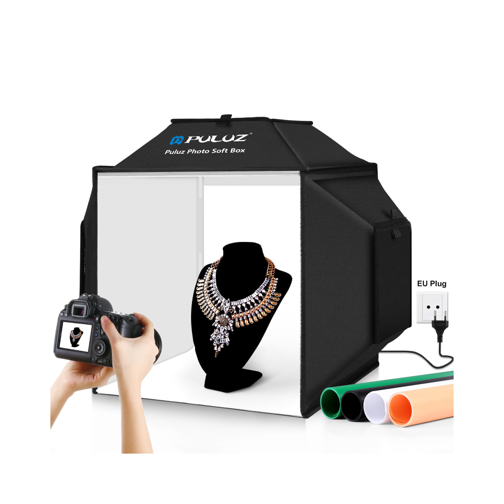 PULUZ 40cm Folding 72W 5500K Studio Shooting Tent Soft Box Photography Lighting Kit