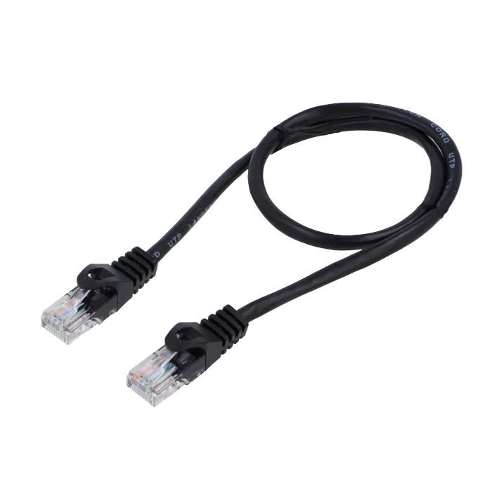 Lanberg Patchcord Cat.5e UTP 0.5m Black Fluke Passed
