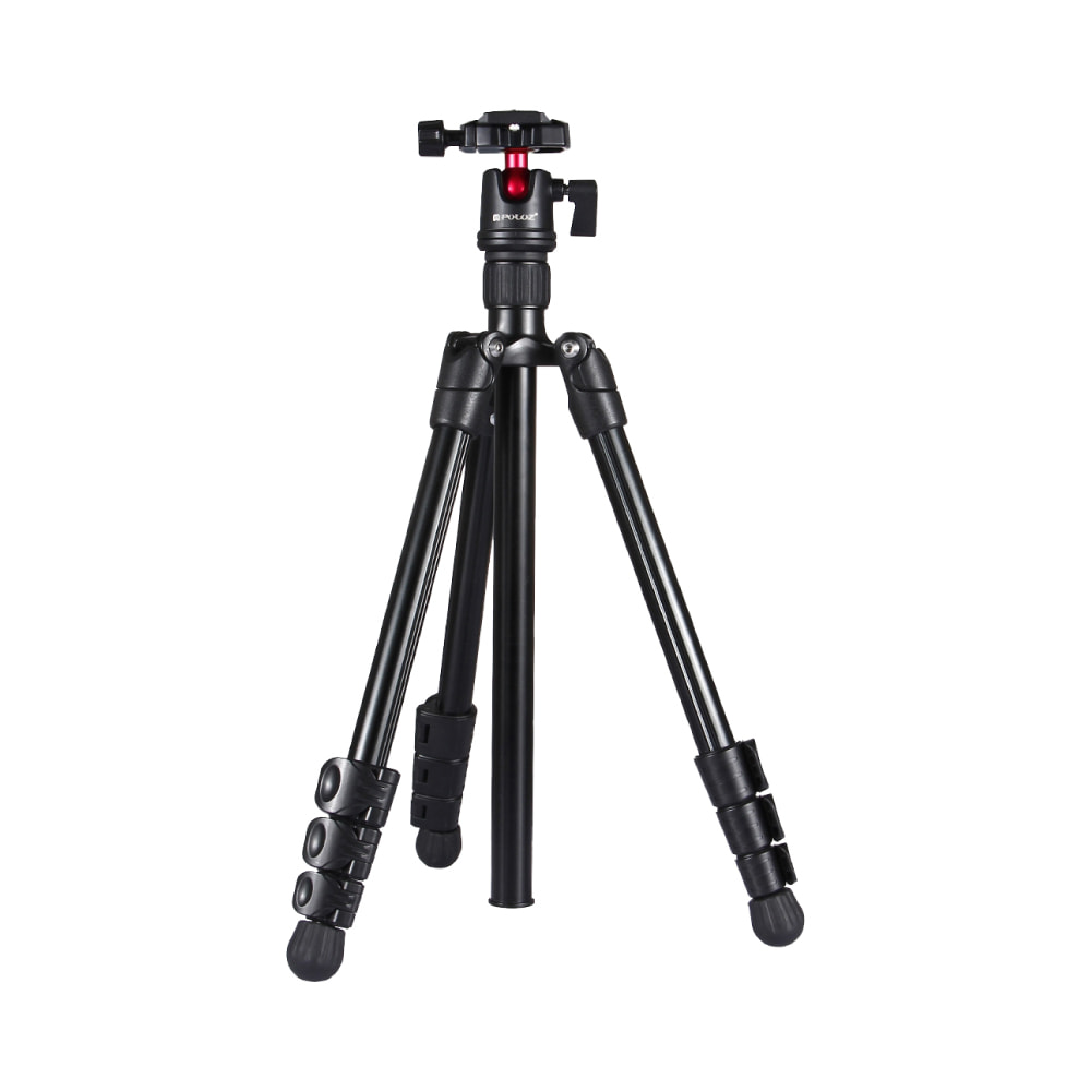 PULUZ 4-Section Folding Legs Metal Tripod Mount with 360 Degree Ball Head