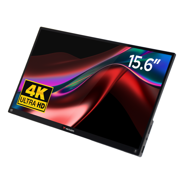 Verbatim Portable Touchscreen 4K Monitor ALU Ultra HD 15.6