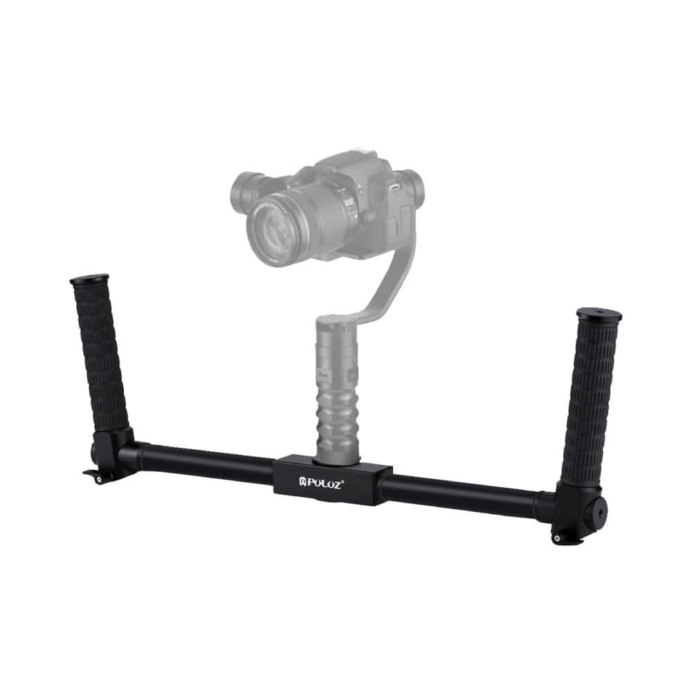 PULUZ Dual Handheld Grip Aluminum Tube Stabilizer