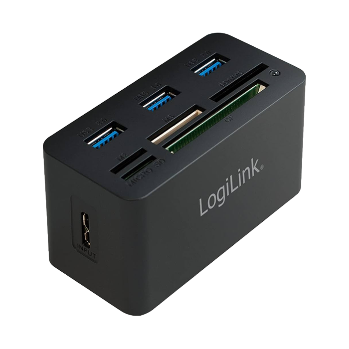 LogiLink USB 3.0 Hub with All-in-One Card Reader