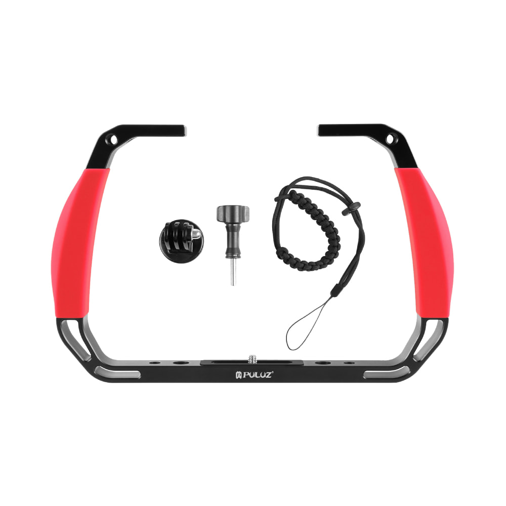 PULUZ Dual Silicone Handles Aluminium Alloy Underwater Diving Rig