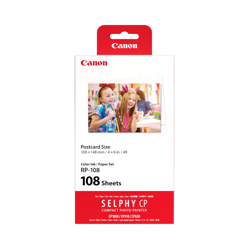 Canon RP-108 Colour Ink + 100 x 148 mm Paper Set