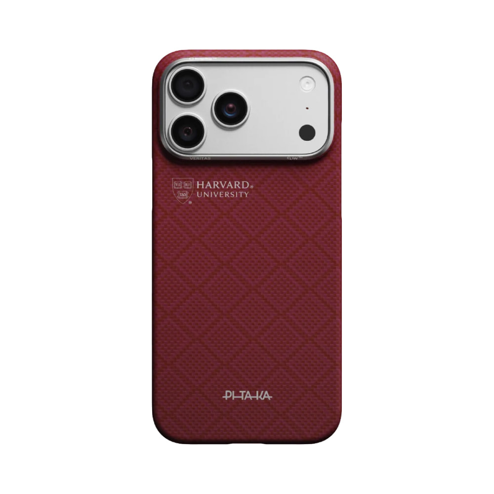 PITAKA Edge Case for iPhone 17 Series - Harvard Crimson (PitaTap™)