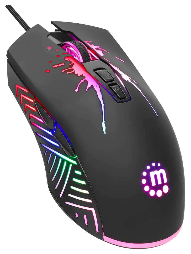 Manhattan RGB LED Wired Optical USB Gaming Mouse
