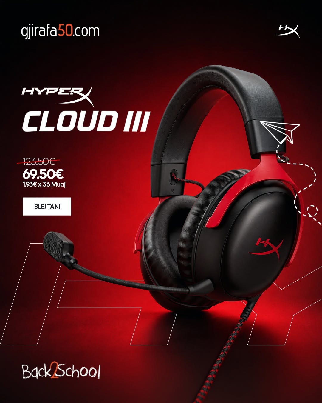 Hyperx Cloud III Audio Kristal I Qartë Për Ligjërata Online Dhe Lojëra Pa Rival