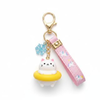 Yume Molang With Snowflakes Weather Series Keychain