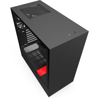 Case Nzxt CA-H510B-BR ATX Radiator 120Top 2x 120 Fans Included Black Red H510