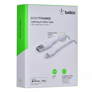 Cable Belkin BoostCharge CAA002BT2MWH USB-A USB-A To Lightning 2m Braided White