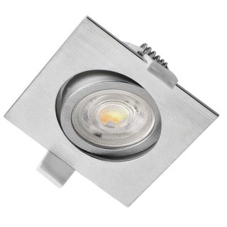 Braytron Spot LED SQR \ \ 3in1 630 Lm AC Argjend 7W 220-240V