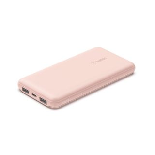 Belkin BEL-0026 Power Bank 10,000mAh BoostCharge 2x USB-A 1x USB-C Ports Up To Fast Charge Pink 15W