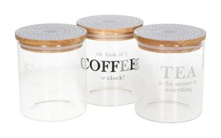 Tea Kavanoz Konservimi Set 3 cope 750ml 3-pack 10* Kapak Bambu 12.7cm