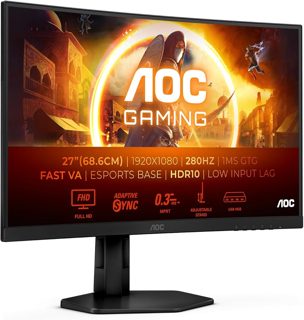 Aoc G4 C27G4ZXU Gaming Curved 1500R FHD 1920x1080p 280Hz VA HAS Black 1Y