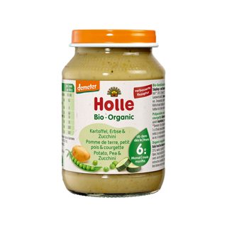 Holle Pure me patate, bizele dhe kungull të njomë