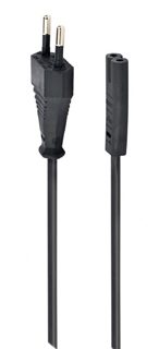 Gembird Power Cord PC-184 2 Pin Type-C To C7 1.8m Black