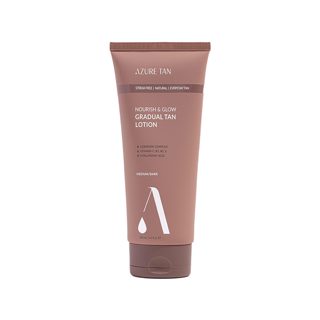 Azure Tan Nourish & Glow Gradual Tan Lotion Medium To Dark