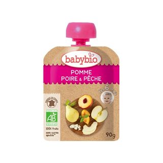 Apple 6m Babybio Pear Peach Pouch