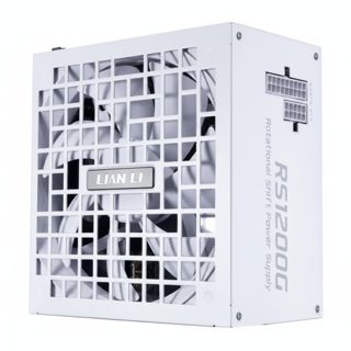 Lian Li RS1200G PSU ATX 3.1 PCIe Gen5.1 80+ Gold White G9P WH00. 1200W 600W