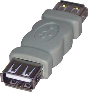 Adapter Usb LOGO-68041 A 2.0 Femër Në A 2.0 Femër Gri