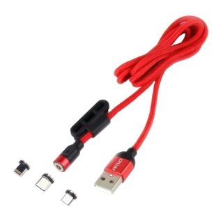 Apple Lightning/ Usb Type-C/ Micro Usb Am-02522 Kabell Karikimi 3-In-1 -C Magnetic Port Uc-8 100cm