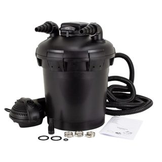 Pontec Pondopress UVC-2500 10000 Filter Presioni Perfshire Dhe Pastruesin E Pellgut H 12 Permasa Max E Pellgut 10000 Lartesi Uji 2 M Gjatesi Kablli 3 M 12W 7W