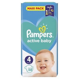 Pampers Maxi S 4 (9-14 kg), 58 cope 58-pack Panolina Per Bebe S 14kg