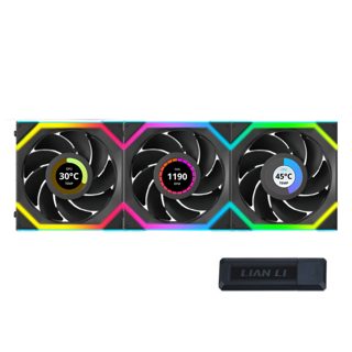 Lian Li UniFan SL Wireless LCD Fan 3x ARGB With Black G99.12SLLCD1W3B.00 3x120mm 120mm