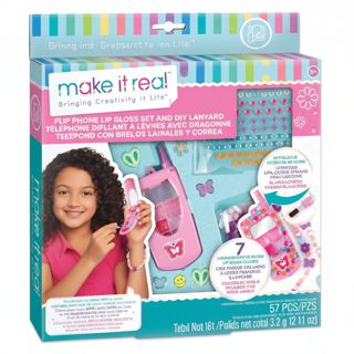 Make It Real Flip Phone & Lip Gloss Set