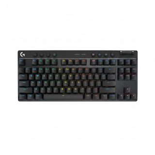 Logitech PRO X TKL X LIGHTSYNC RGB LIGHTSPEED Wireless Or Bluetooth Or USB Wired Connection Mechanical Optical Switches Tactile US Layout Black 920-012136