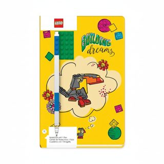 LEGO Imagine Green Brick With Blue Gel Pen Journal Agenda