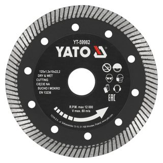 Yato YT-59982 Disk Diamanti Turbo Per Pllaka Porcelani 125mm