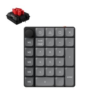 Keychron K K0 Max NumPad Mechanical Low Profile Wireless Bluetooth BT5.3 Red Switch K0M-H1