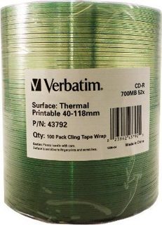 Verbatim DataLifePlus 700MB Disqe CD R 52x 100 Të Bardha Për Printim Termik