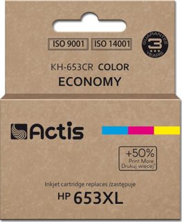 HP 653CR 653XL Fishek Boje Actis KH- Zëvendësim Për Faqe Me Ngjyra