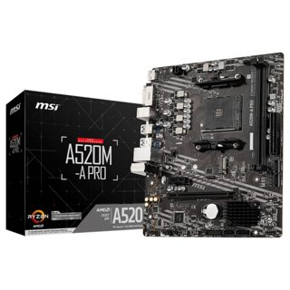 MSI AM4 A520M Pro MOT -A MATX M.2 NVMe PCIe 3.0 X4 1xPCIe 4x