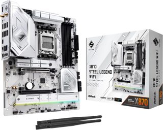 Asrock X870 Steel Legend WiFi Motherboard ATX DDR5 Socket AM5 Wireless7 BT5.4 14+2+1 VRM