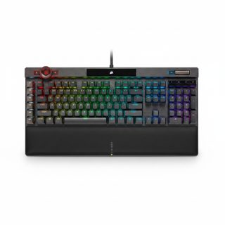 Corsair CH-912A01A-NA RGB Optical Mechanical With OPX Switches Aluminum Design With RGB Edge ICUE Wheel US Layout Black K100