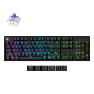 Keychron K K10 HE Shine Magnetic Hall Effect Wireless Bluetooth Purple Switch 100% US