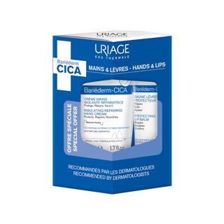 Uriage Bariederm Cica Hand Cream + Lip Balm Promo Set