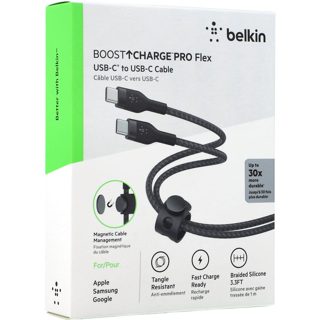 Cable Belkin CAB011BT1MBK USB-C BoostCharge PRO Flex USB-C To USB-C Up To Braided 1m Braided Black 60W