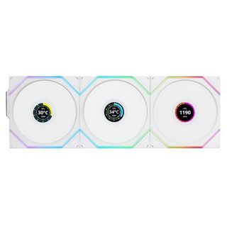 Lian Li UNIFan TL LCD ARGB 3x Reverse Wireless White G99.12RTLLCD1W3W.00 3x120mm 120mm