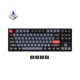 Keychron K8 Pro K8P-J2 QMK VIA Wireless Bluetooth Mechanical Blue Switch Hot-Swappable 80% US Layout Black Blue Red