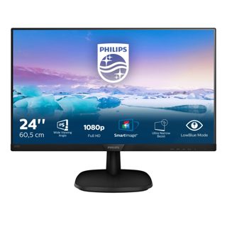 Philips 1080p 243V7QDSB FHD 1920 X 75Hz IPS 1x VGA 1x DVI 1x HDMI 00 1Y