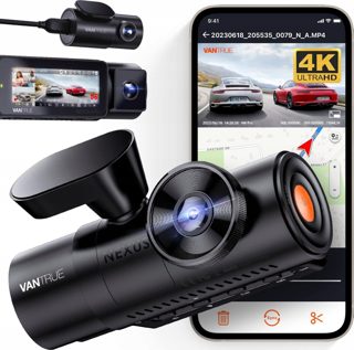 Vantrue N4 Pro Kamerë Sigurie Për Veturë 3 Kanale 4K E Zezë