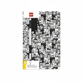 LEGO Minifigures With Gel Pen Black Journal Agenda